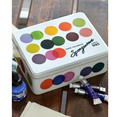 CP2670_ Colour Palettte Hand decorated Tin